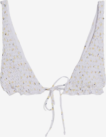 T-shirt Top per bikini di Bershka in bianco: frontale