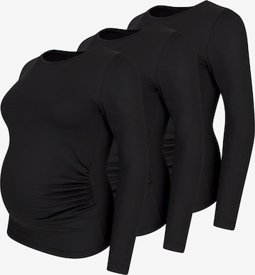 M.M.C. Shirt 'Langarm Basic Umstandsmode' in Black: front