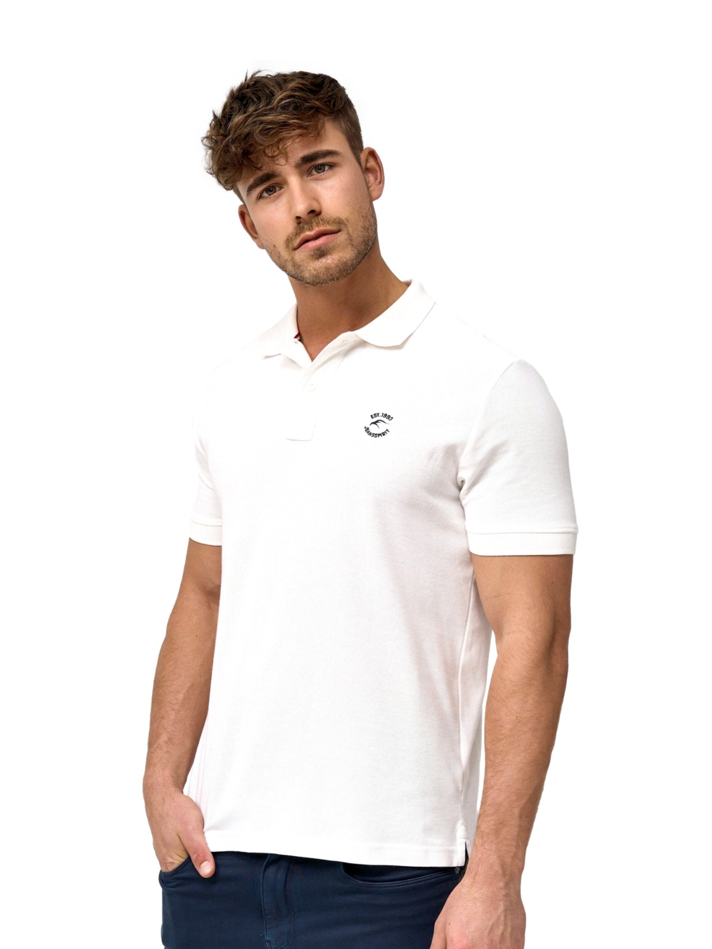 T-Shirt 'Wadim' INDICODE en blanc : devant