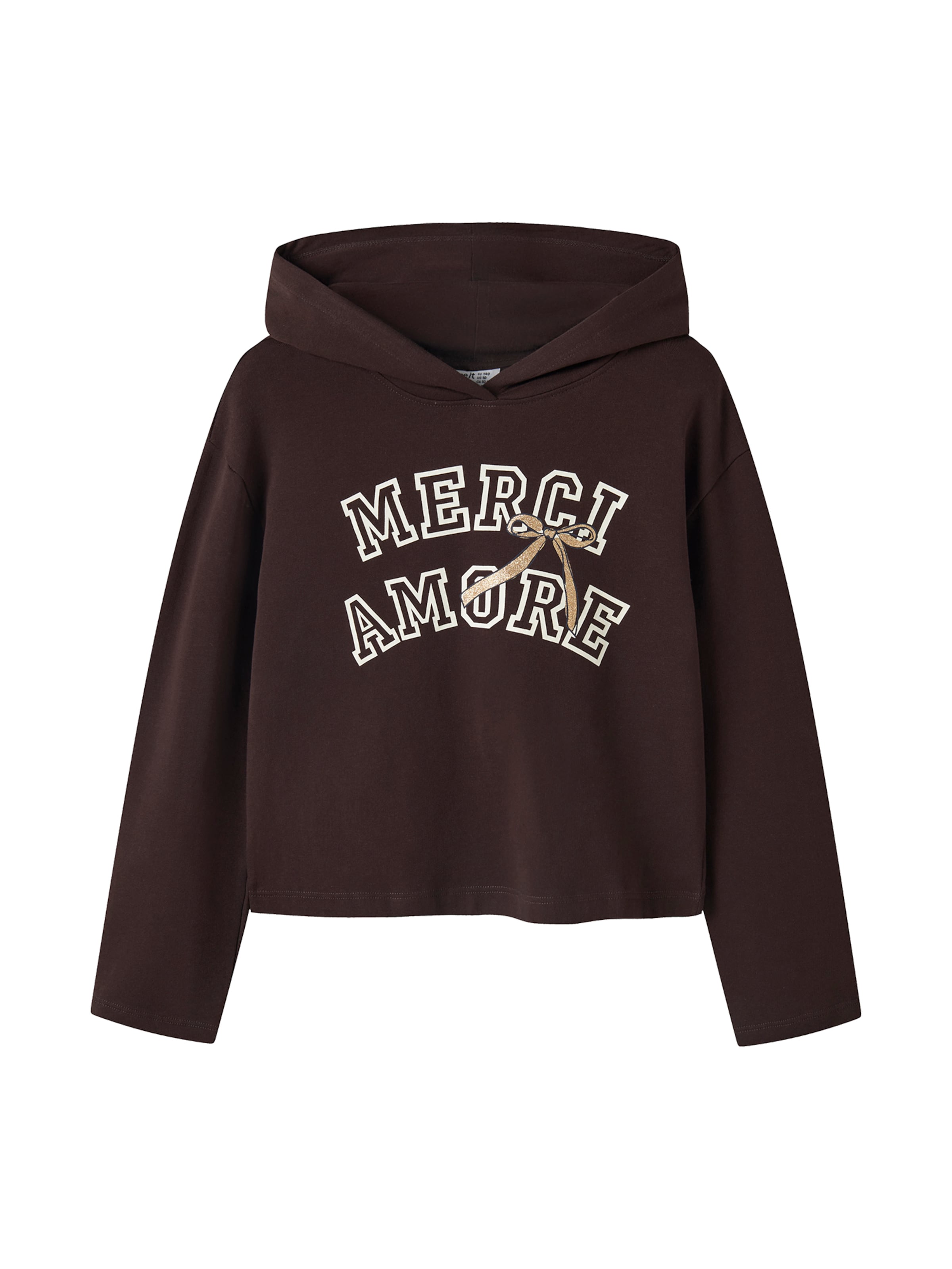 NAME IT - Sweatshirt 'NKFVIALA' em castanho: frente