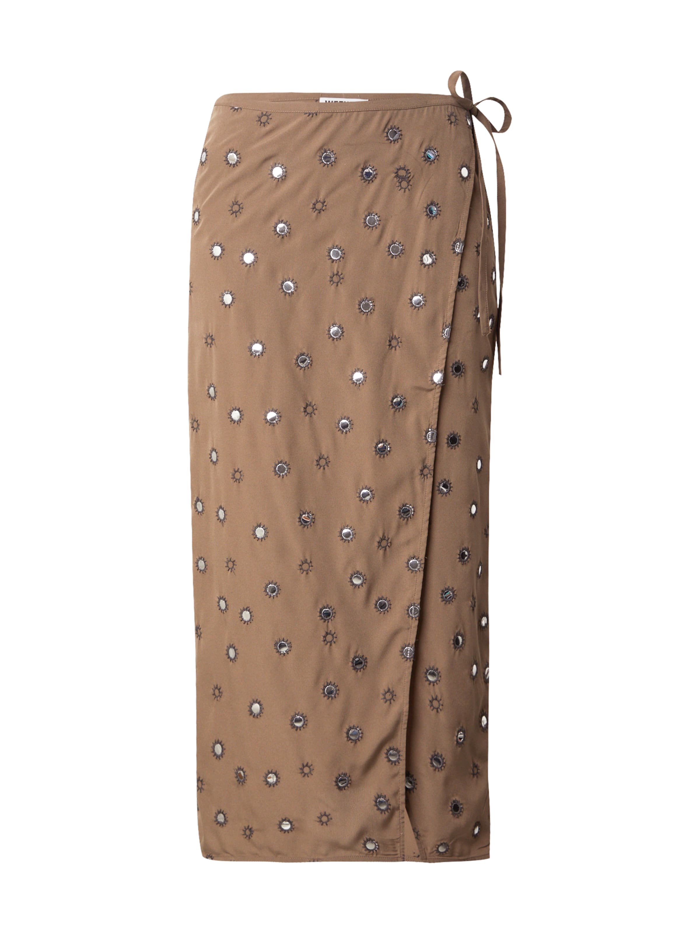 WEEKDAY Skirt 'Salem' in Chocolate / Brocade / Silver, Item view
