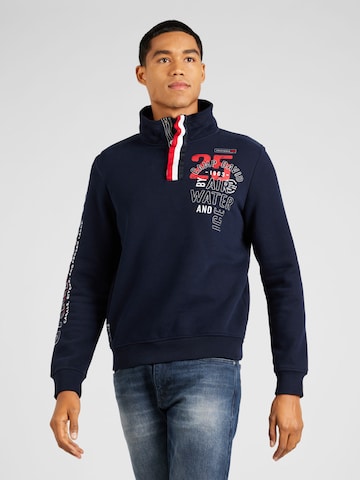 Sweat-shirt CAMP DAVID en bleu : devant