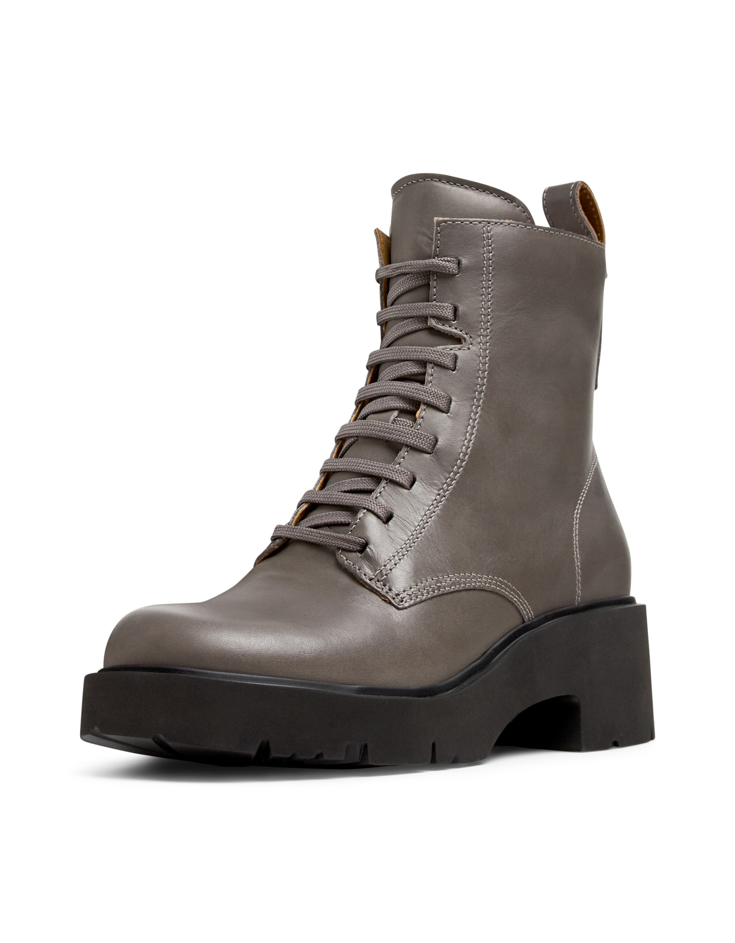CAMPER Lace-up bootie 'Milah' in Grey: front