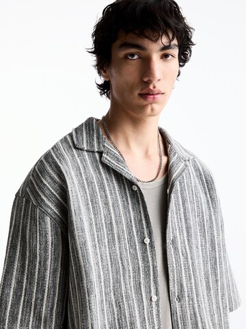 Pull&Bear Comfort fit Button Up Shirt in Grey