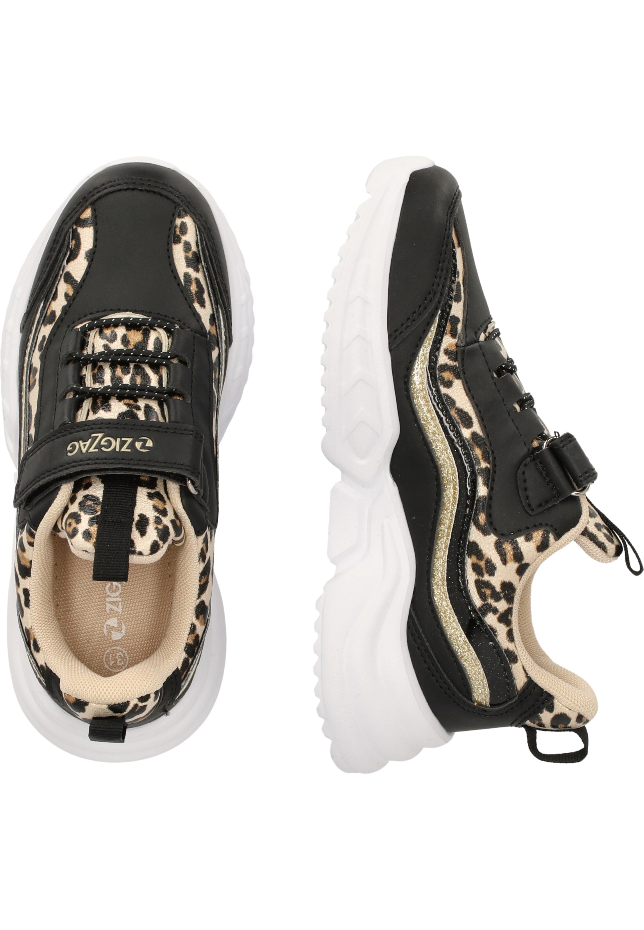 ZigZag Sneakers 'Lassis' in Black