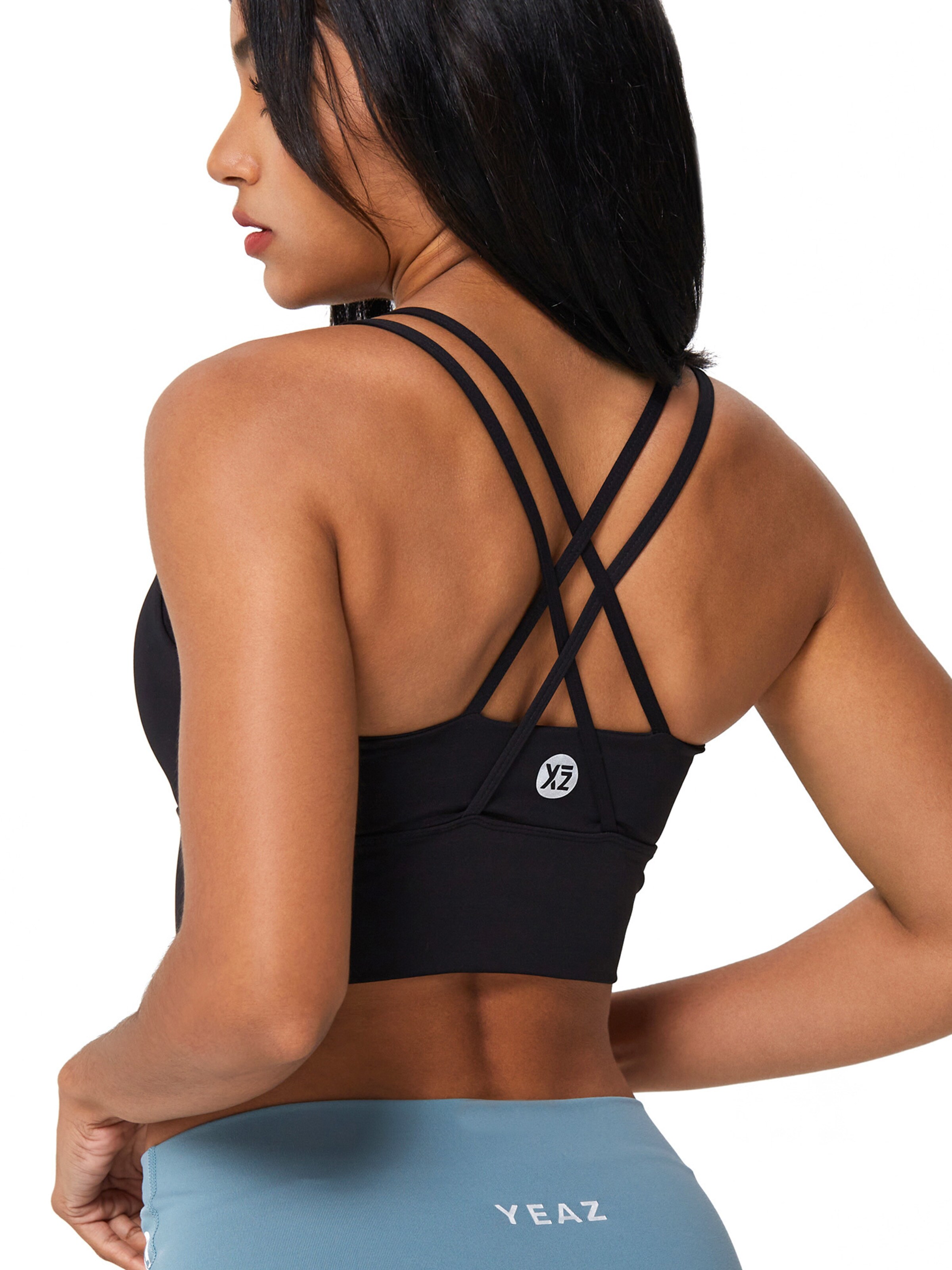 YEAZ Бюстье Спортивный бюстгальтер 'Grace' в Черный