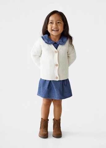 MANGO KIDS Knit Cardigan 'Souffleb' in White