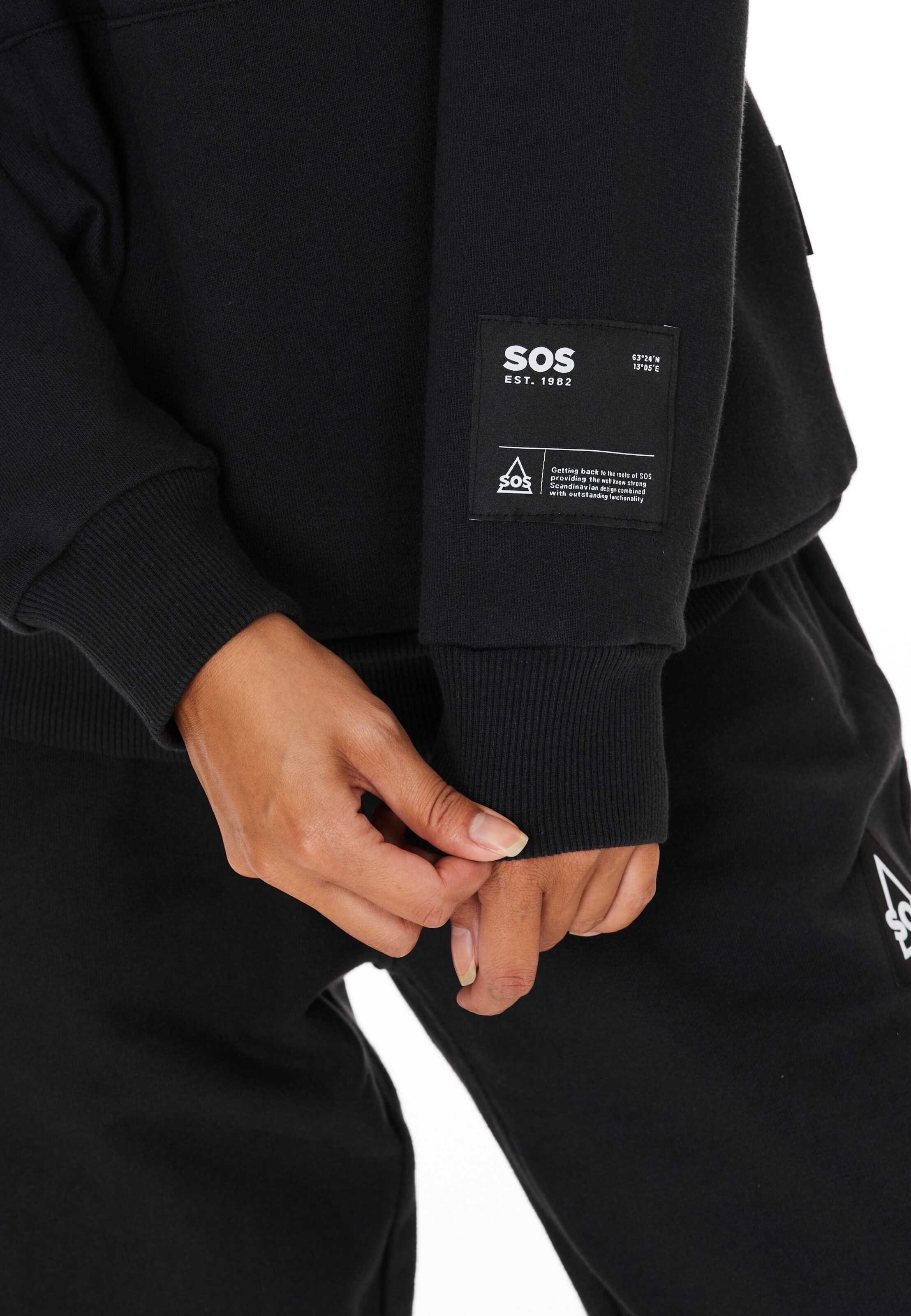 SOS Sweatshirt 'Haines' in Black