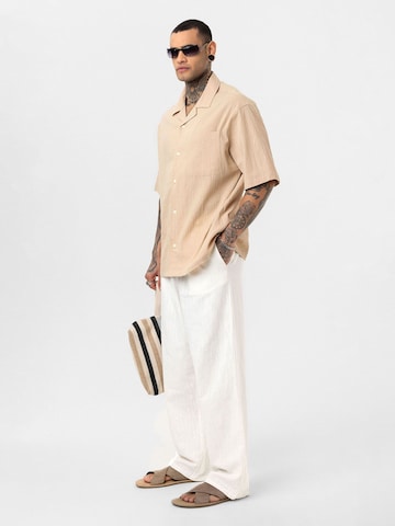 Dandalo Comfort fit Button Up Shirt 'Luc' in Beige