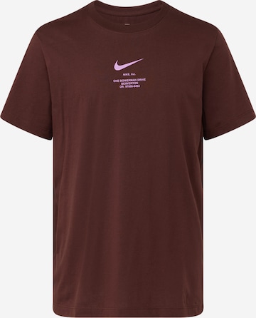 Nike Sportswear Shirt in Bruin: voorkant