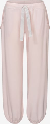 Myjama Pyjamahose `Billie`, figurbetont, besonders weich & angenehm auf der Haut in Beige: Vorderseite