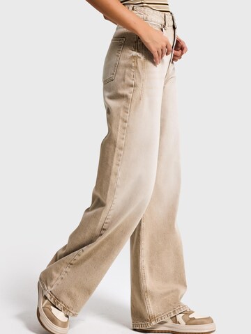 IT'S BASIC Wide leg Jeans 'Olea Wide High Rise Jeans' in Beige