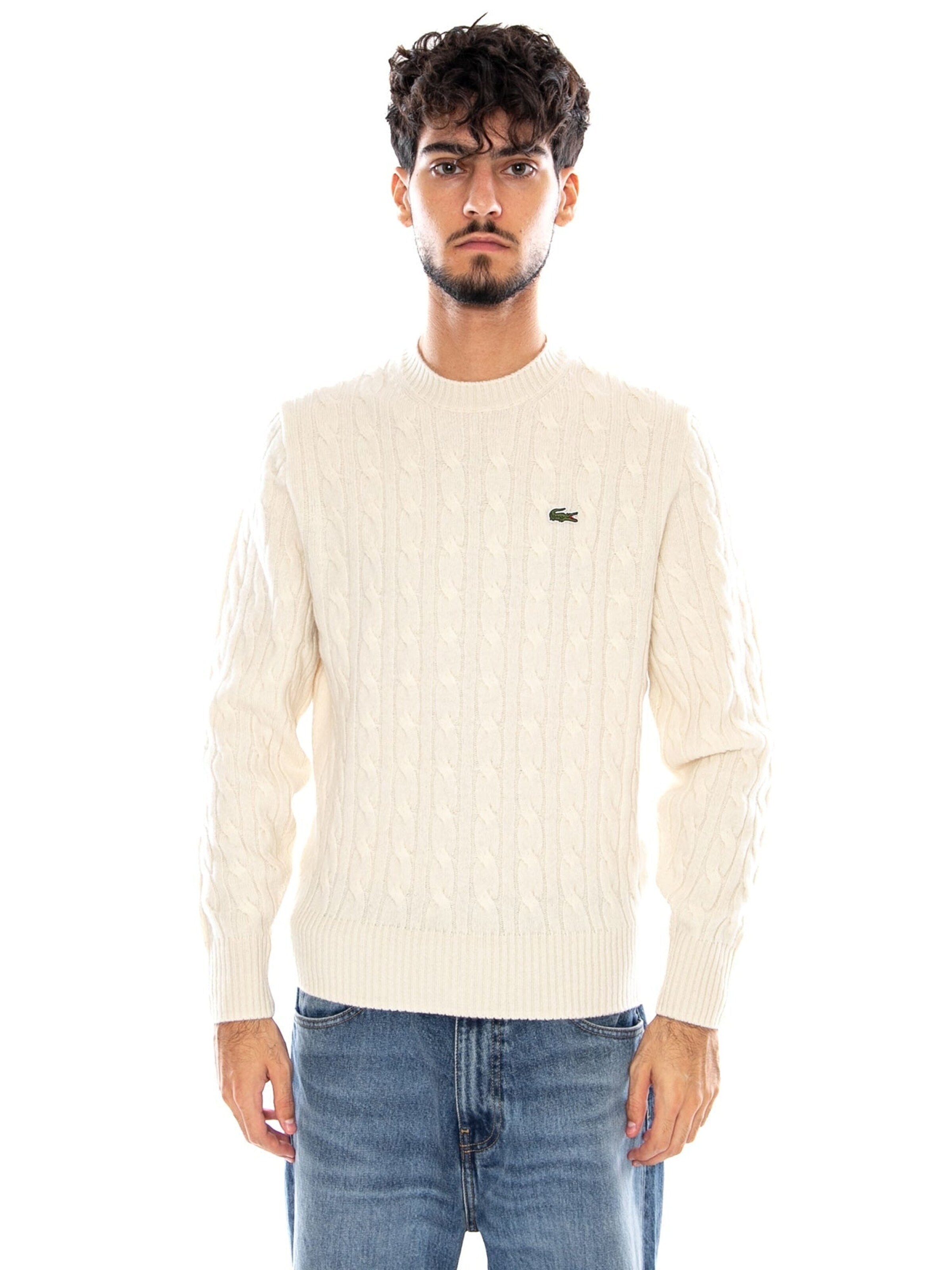 LACOSTE Sweater 'BEIGE PULLOVER' in Beige: front