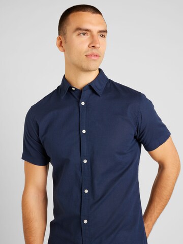 JACK & JONES Regular fit Button Up Shirt in Blue
