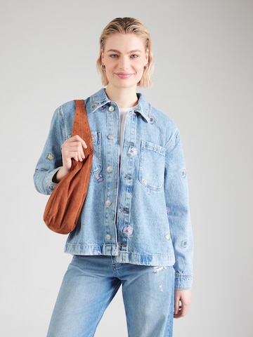 PIECES Between-Season Jacket 'PCBENNIE' in Blue: front