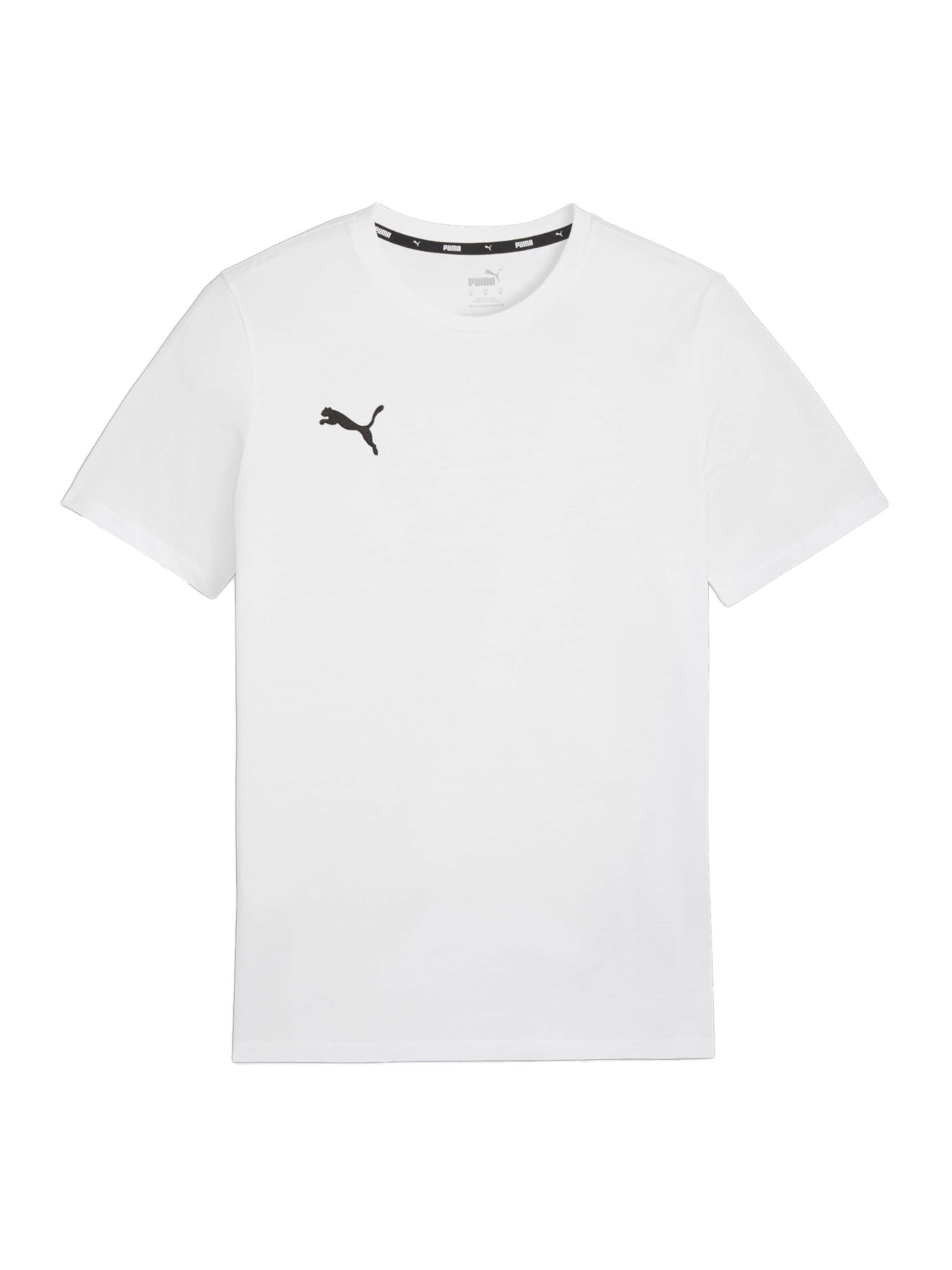 PUMA regular Funktionsskjorte 'teamGoal' i hvid: forside