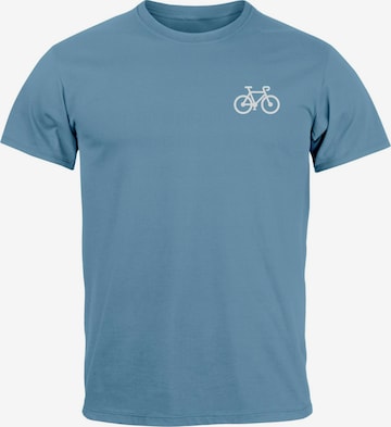 Neverless Shirt 'Fahrrad' in Blue: front