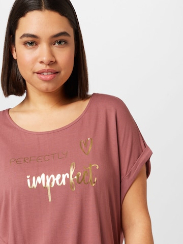 ABOUT YOU Curvy T-shirt 'Darleen' i rosa