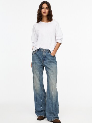 Pull&Bear Wide leg Jeans i blå