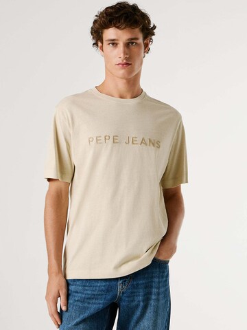Pepe Jeans Shirt 'MEYER TEE' in Beige: voorkant