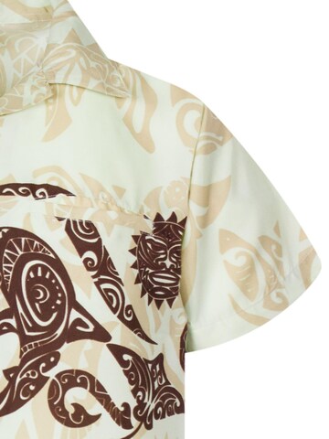 King Kameha - Camiseta 'Maori Chest' en beige