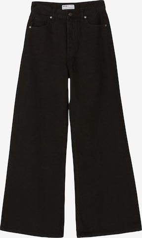 Wide leg Jeans di Bershka in nero: frontale