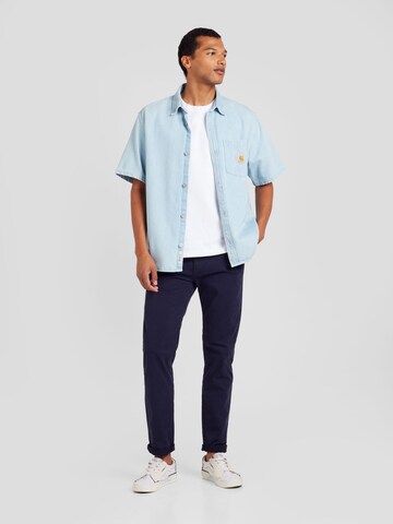 GUESS JEANS Regularen Chino hlače | modra barva
