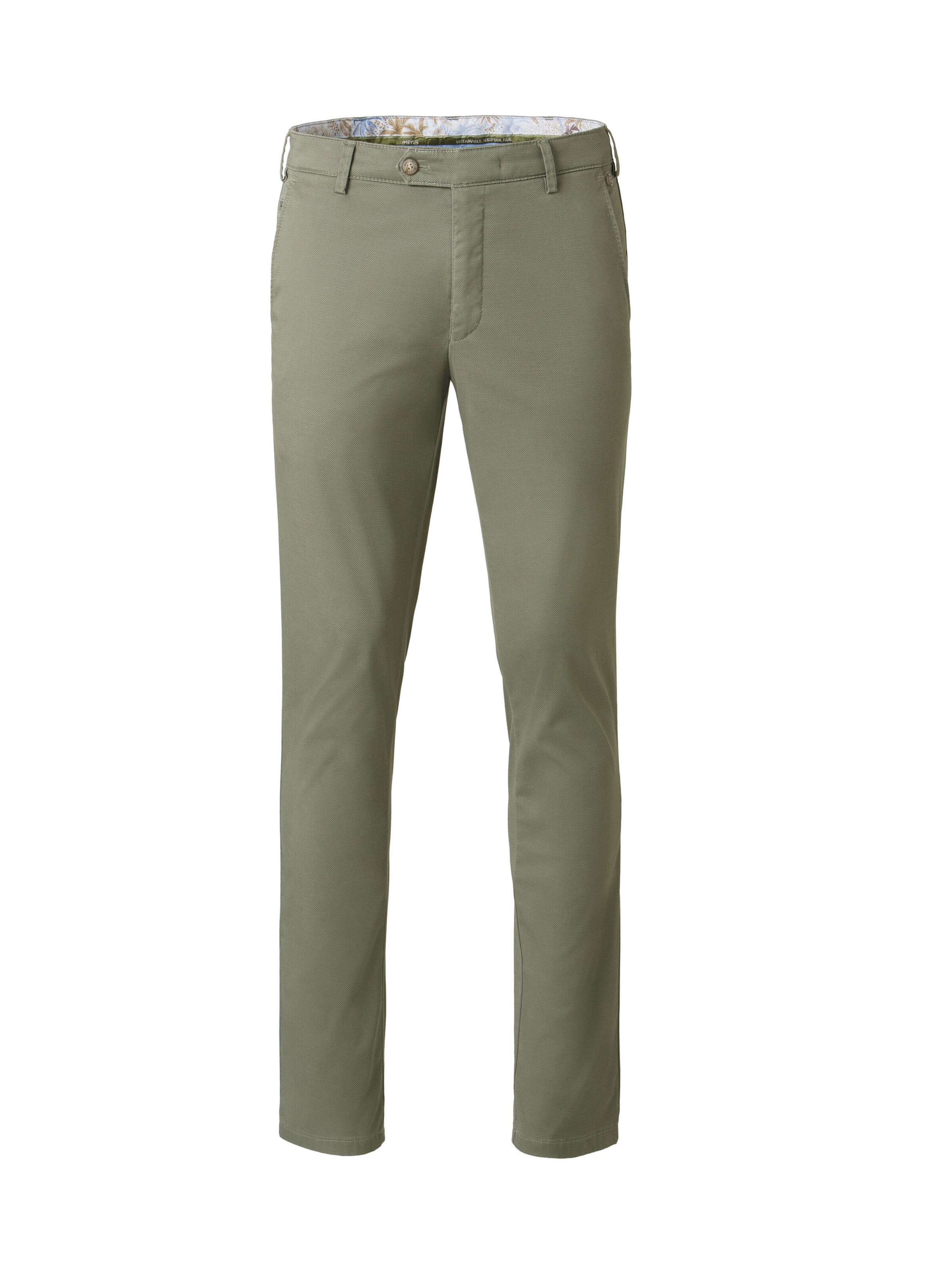 MEYER Chino trousers 'Bonn' in Green: front