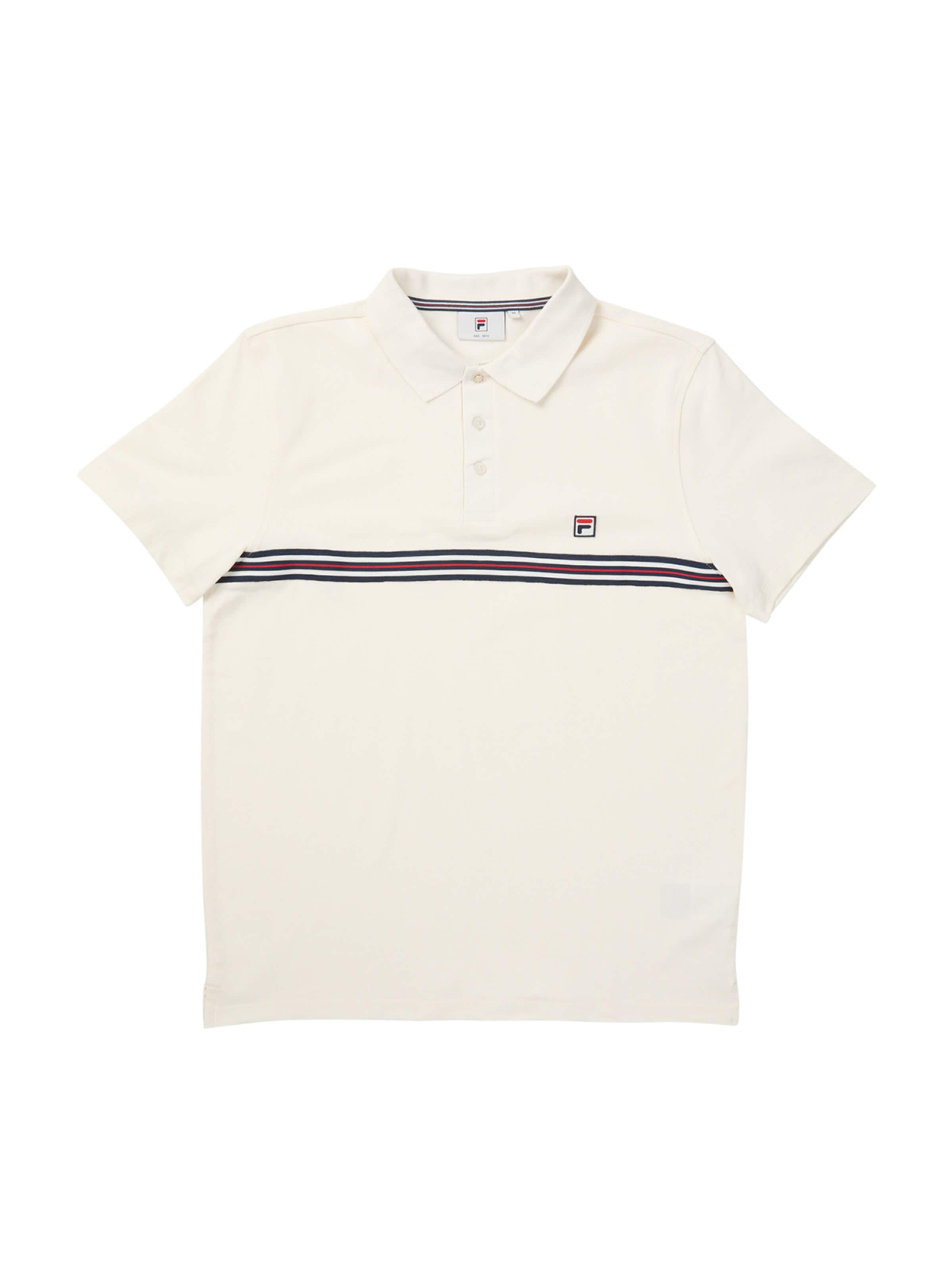 Maglietta 'DIECIMO regular heritage tape polo shirt' di FILA in bianco