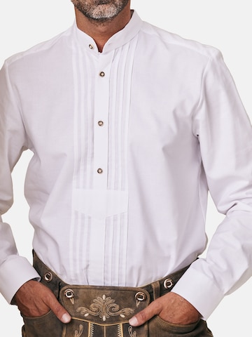 Aumühle Regular Fit Trachtenhemd 'ustl' in Weiß: Vorderseite