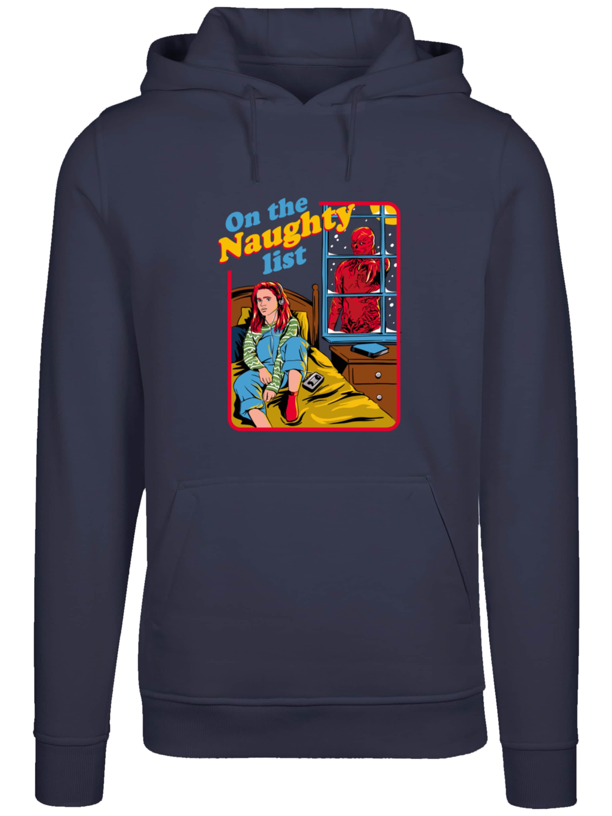 Sweat-shirt 'Stranger Things Naughty List Netflix TV Series' F4NT4STIC en bleu : devant
