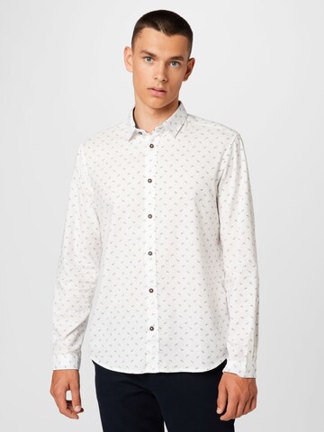 TOM TAILOR - Ajuste regular Camisa en blanco: frente