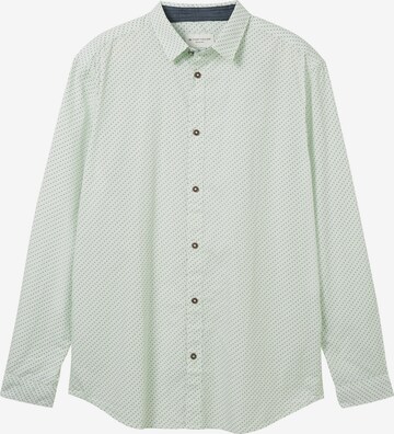 TOM TAILOR Button Up Shirt in Green: front