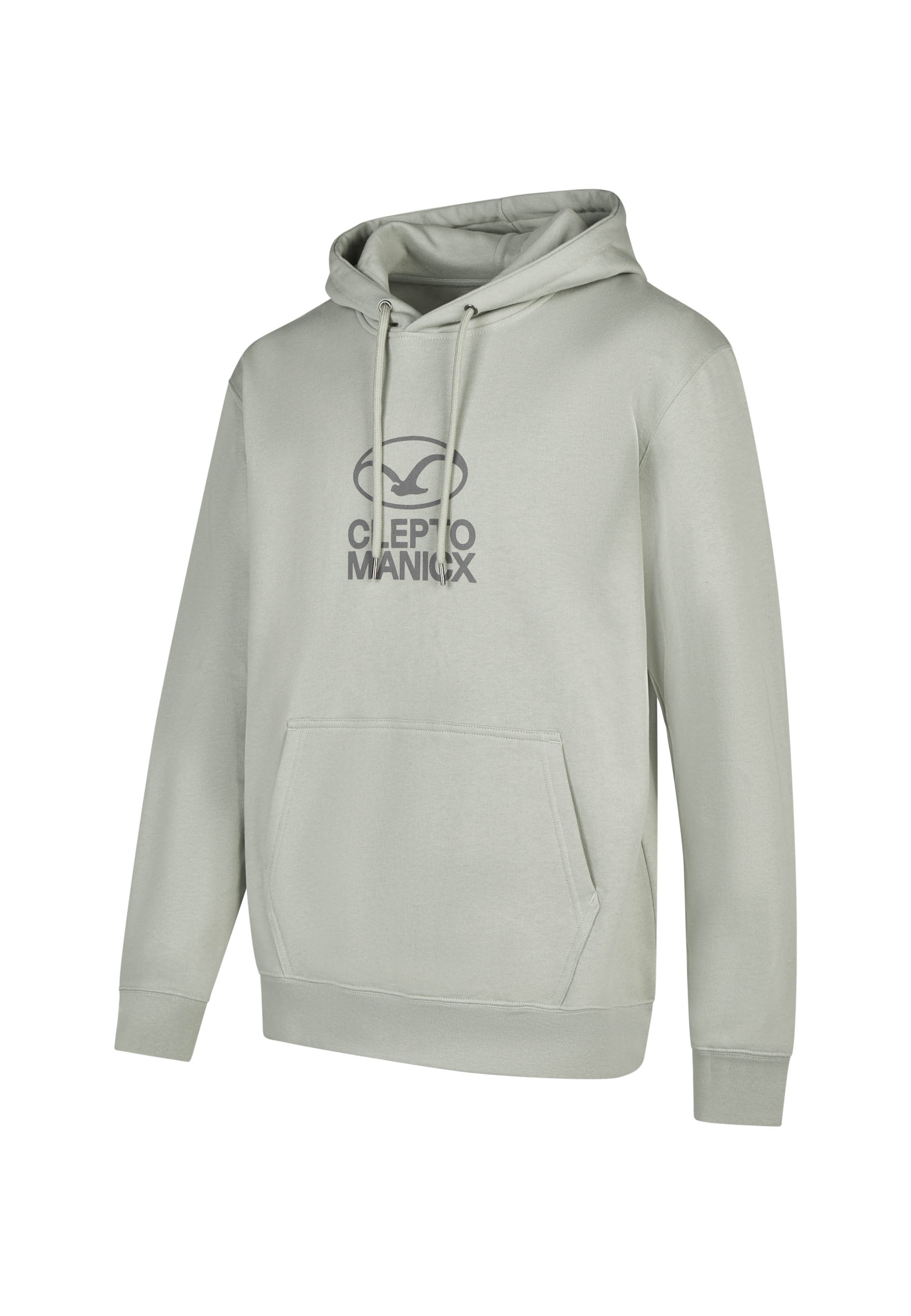 Cleptomanicx Sweatshirt 'Möwe Plate' in Grey