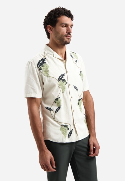 No Excess Hemd in khaki / pastellgrün / dunkelgrün / naturweiß, Produktansicht