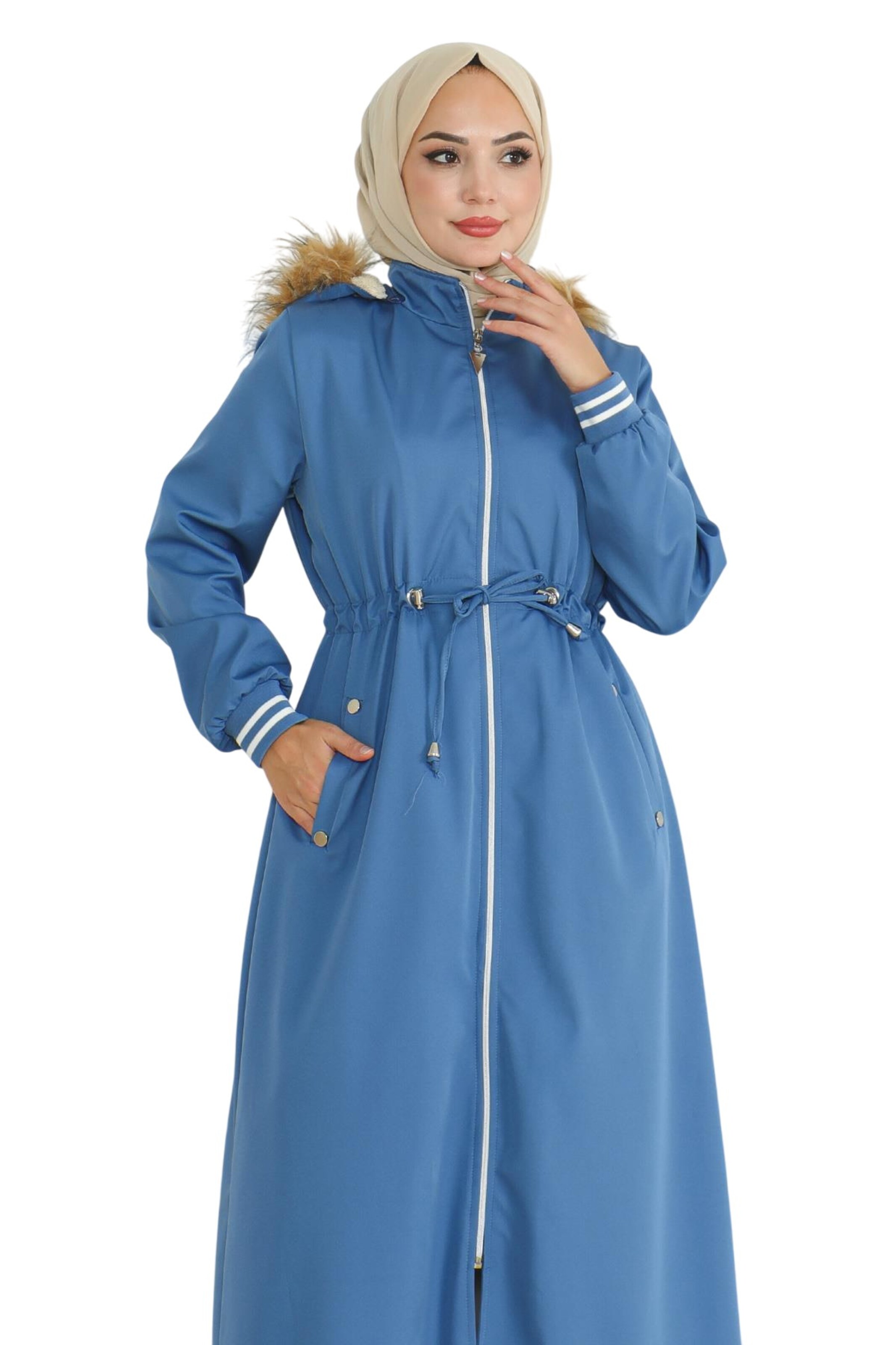 MODAMIHRAM Tussenmantel in Blauw