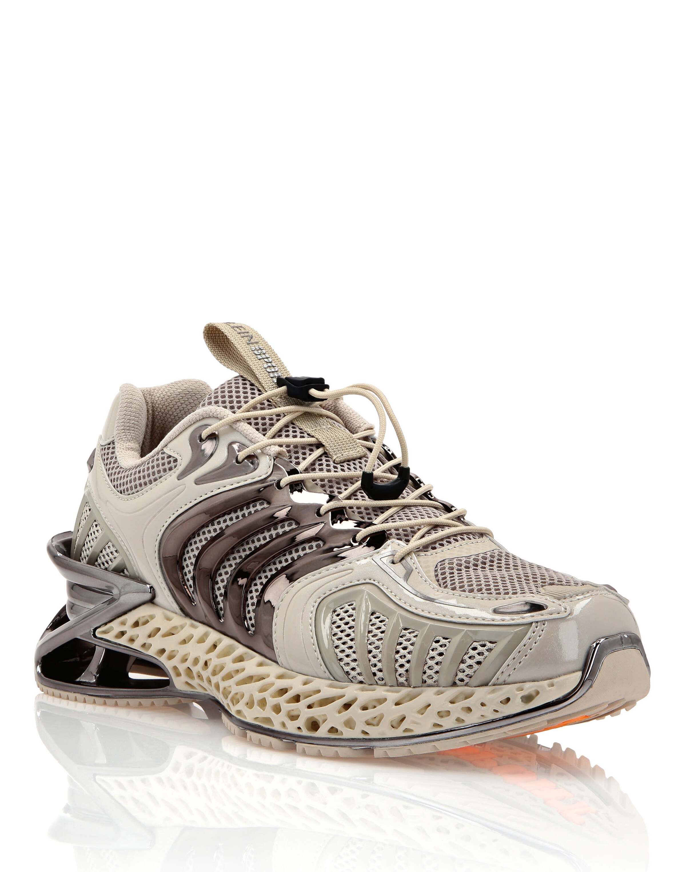 Plein Sport Sneaker 'Thunder Stroke Gen.X.02' in Beige: Vorderseite
