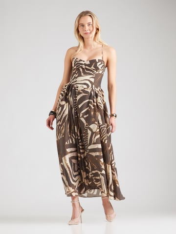 Robe Bardot en marron