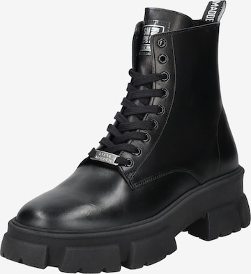 Boots stringati di STEVE MADDEN in nero: frontale