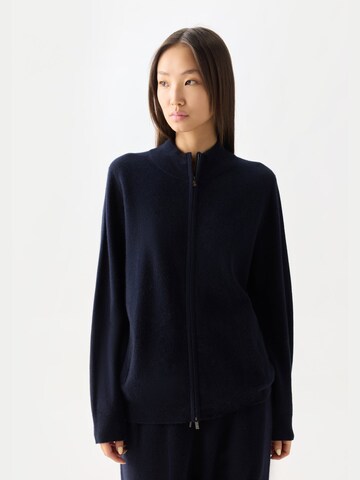 GOBI Cashmere - Cárdigan 'Women's Timeless Cashmere Full-Zip Cardigan' en azul: frente