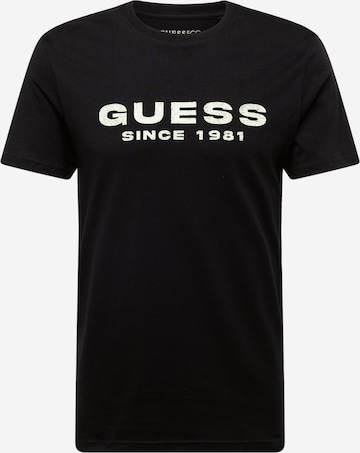 T-Shirt GUESS en noir : devant