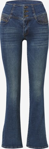 KOROSHI Flared Jeans in Blue: front