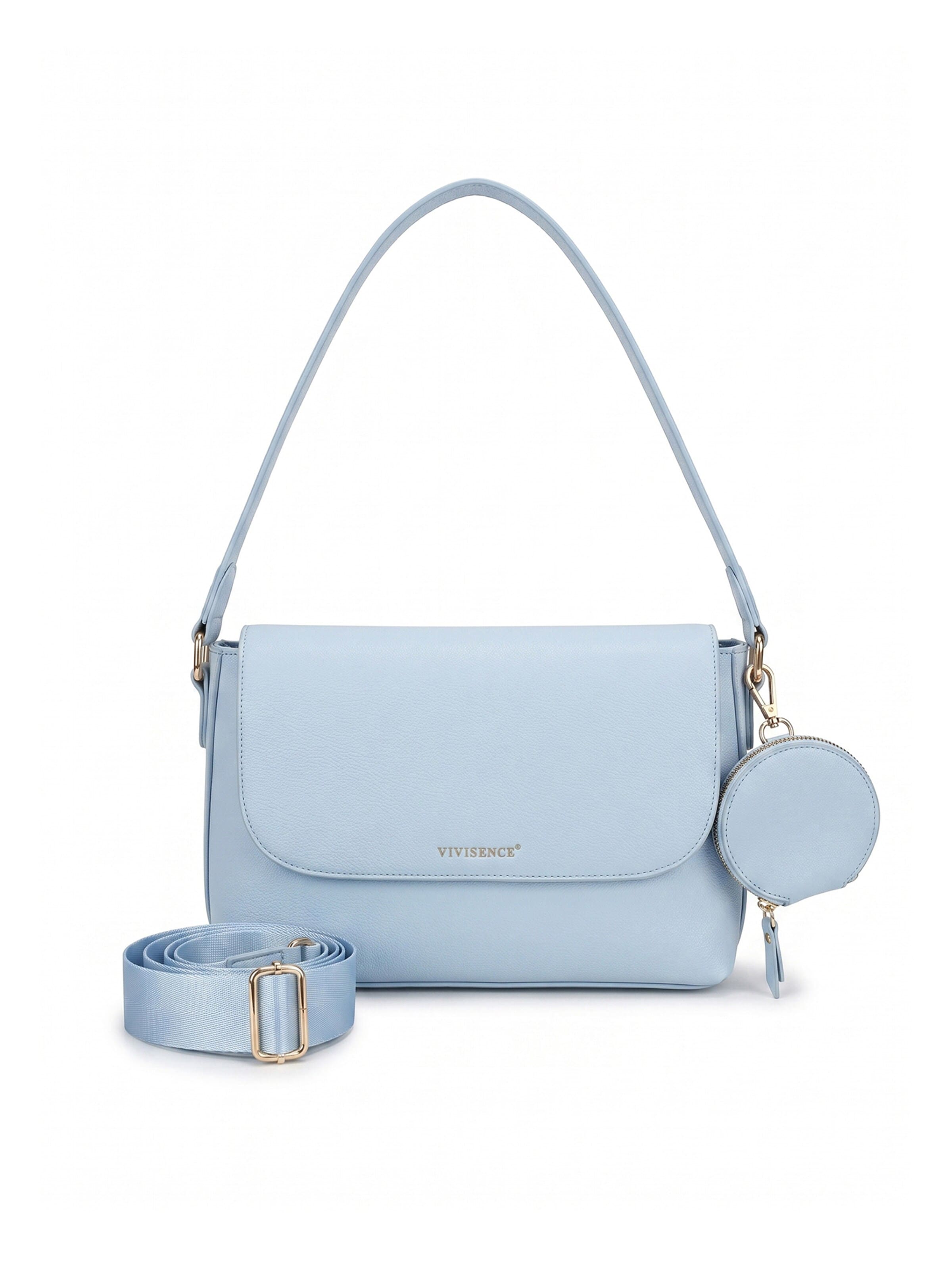 Vivisence Schultertasche 'T0024'‌‌‌‌‌‌ in Blau: Vorderseite