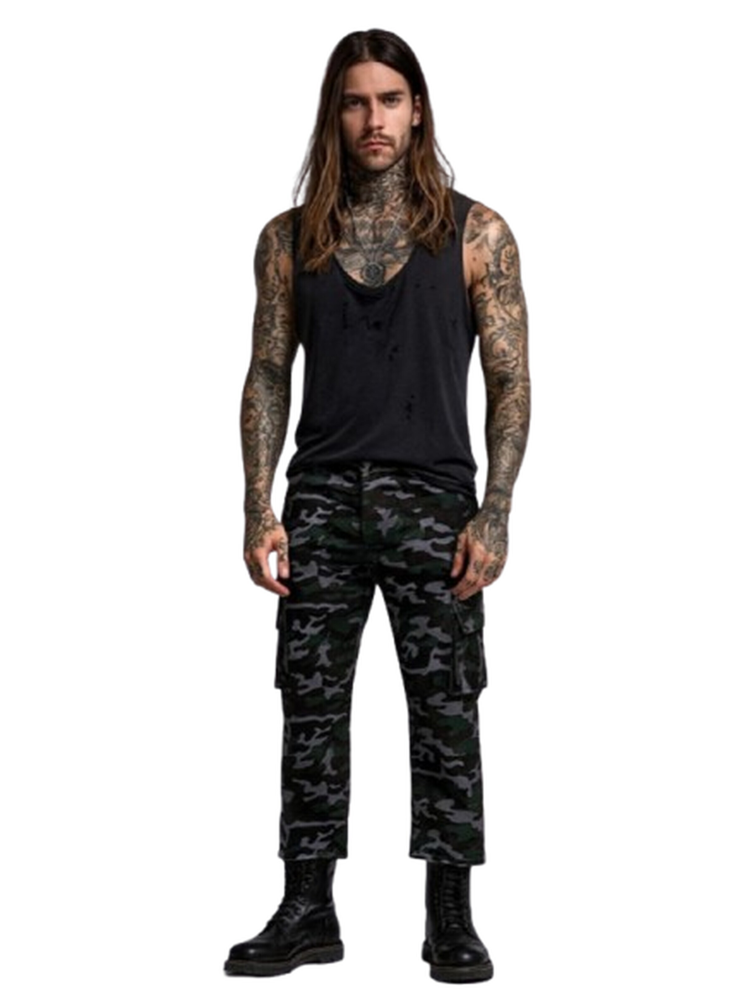 Yoxeone - regular Pantalón cargo 'ROCK' en verde