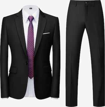 YOUTHUP Slim fit Suit in Black: front