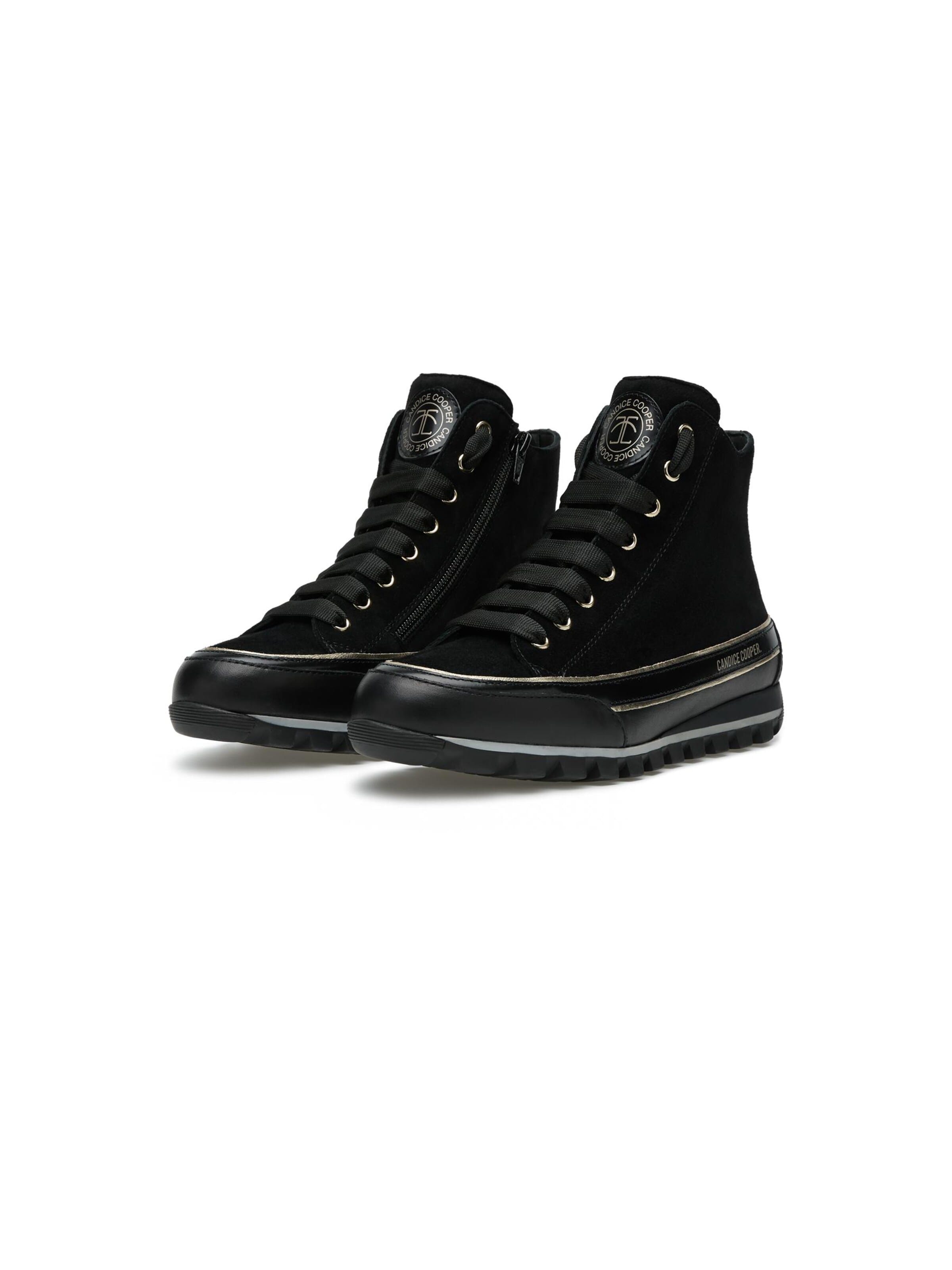 Candice Cooper Sneaker high 'Janis Strip Plus Chic' in Schwarz