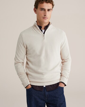 Pull-over WE Fashion en beige : devant