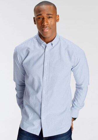 DELMAO Regular Fit Hemd in Blau