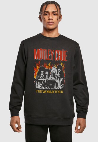 Merchcode Sweatshirt 'Motley Crue - Vintage World Tour Flames' in Zwart: voorkant