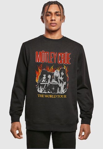Merchcode Sweatshirt 'Motley Crue - Vintage World Tour Flames' in Zwart: voorkant
